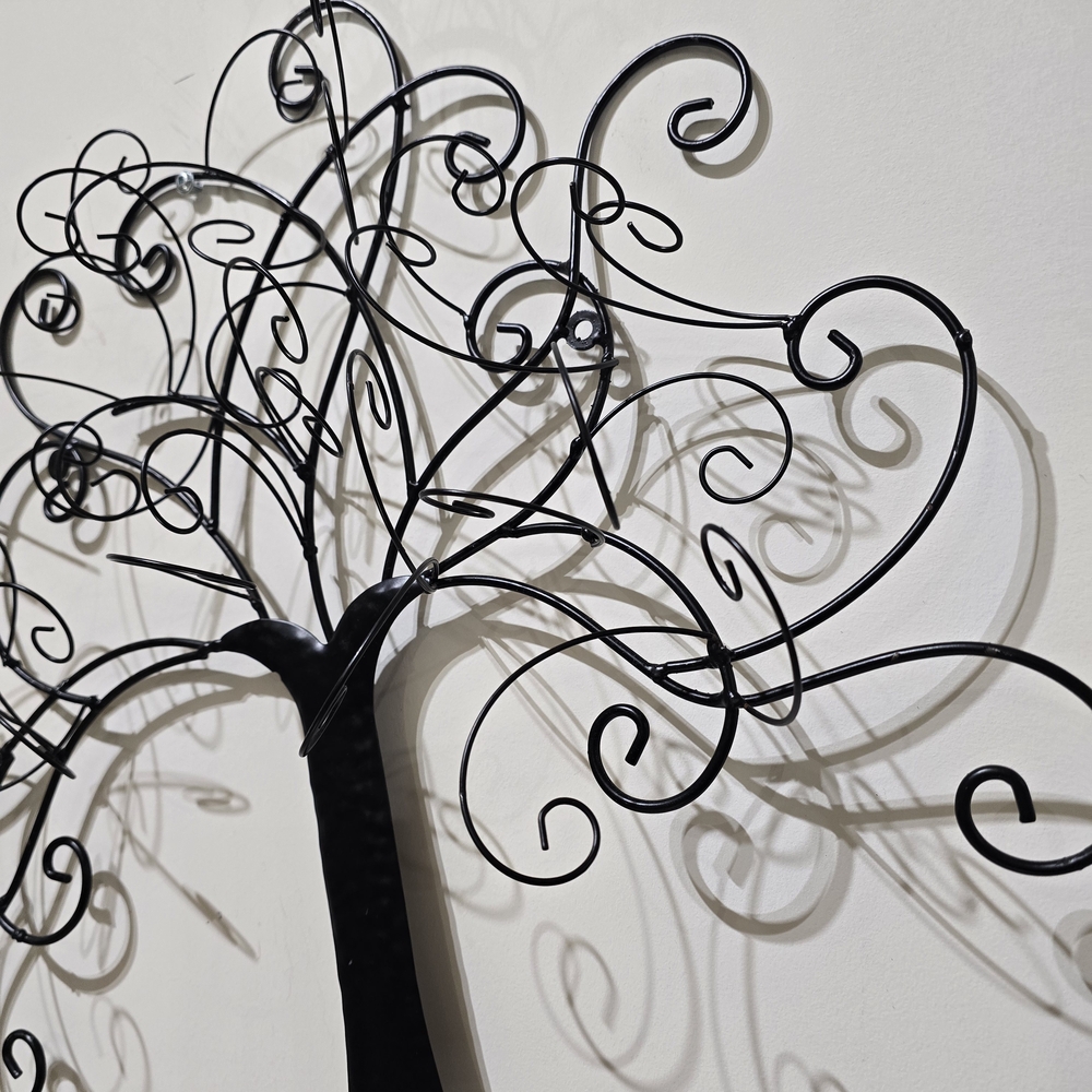 Black Metal Tree Wall Art, 18x16x3 - Picture 15 of 16